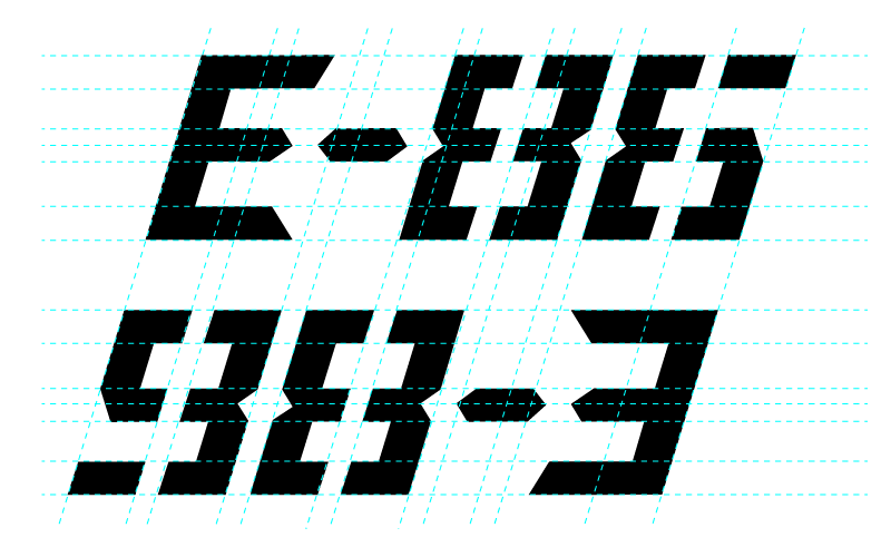 digitized logo with gridlines, Footwear Technical Illustration