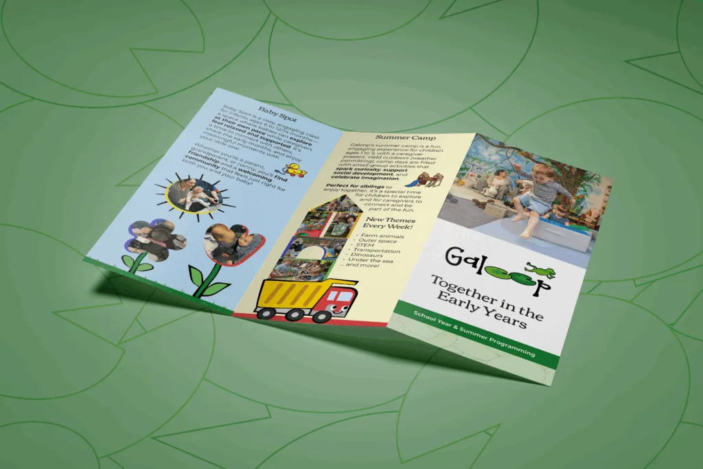 early education z-fold brochure front
