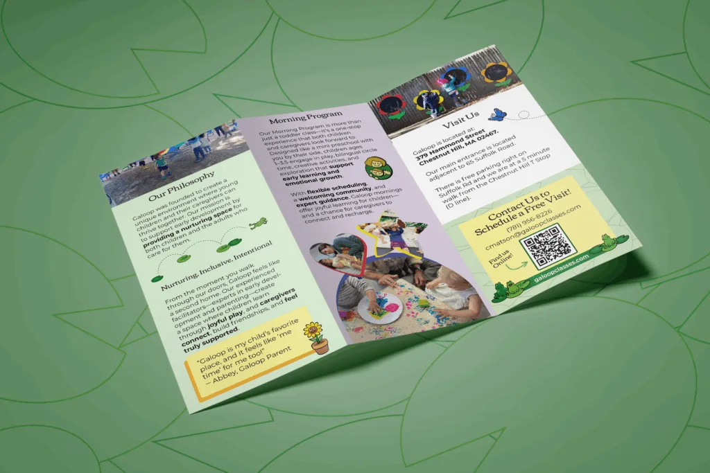 early education z-fold brochure back